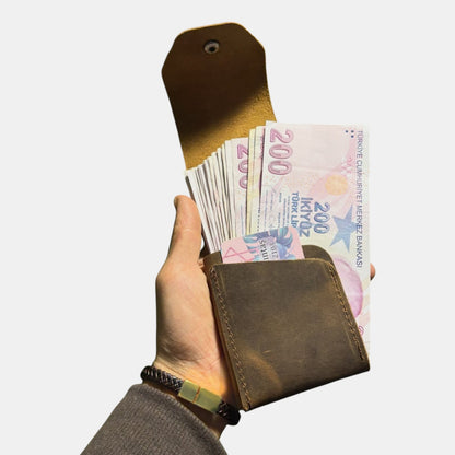 Derivica™ El Yapımı Hakiki Deri Erkek Cüzdanı