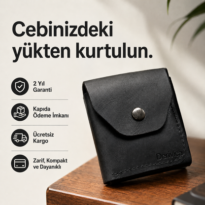 Derivica™ El Yapımı Hakiki Deri Erkek Cüzdanı