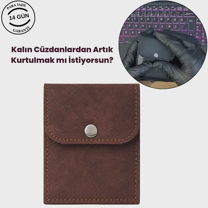 Derivica™ El Yapımı Hakiki Deri Erkek Cüzdanı